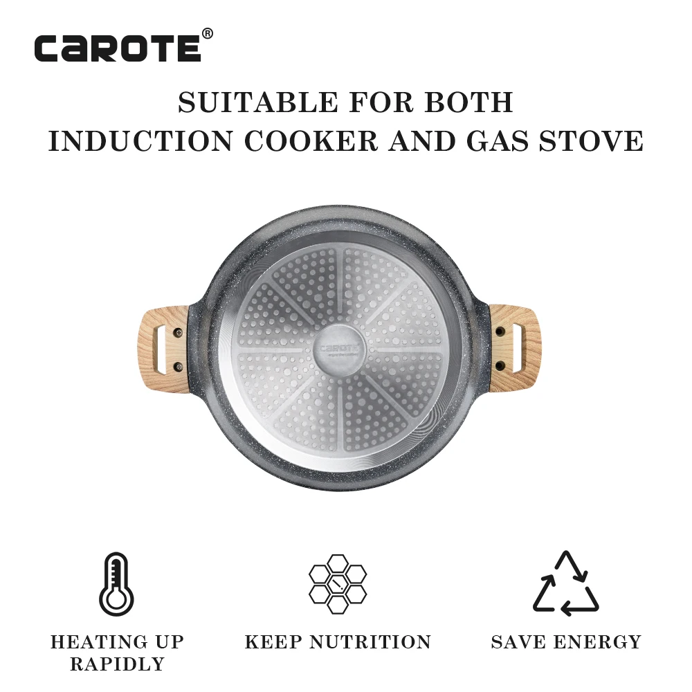 carote forged aluminum casseroles with s/s