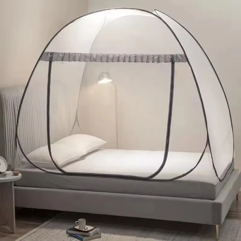 Fast Delivery Free Installation Foldable Yurt Home Single Double Door Student Dormitory Folding Mosquito Net