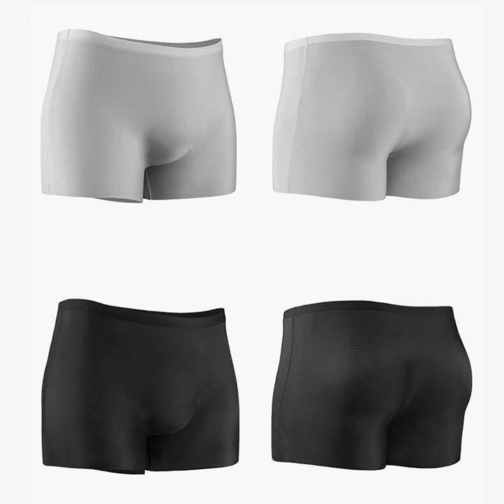 Boxer senza cuciture da uomo in tessuto di nylon di seta estiva di ghiaccio sexy traspirante e confortevole588_voghion.com