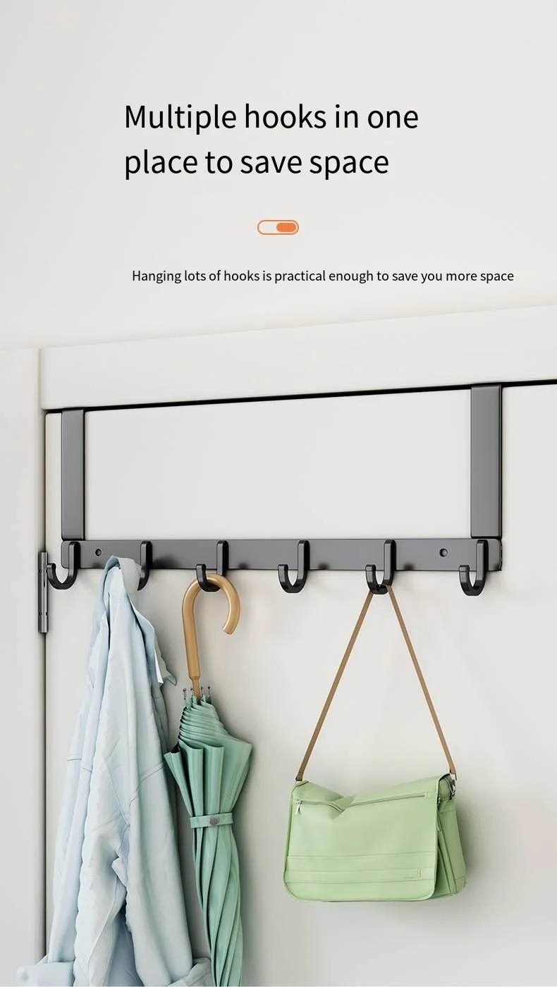 Hooks behind the door artifact hanging clothes hanger storage items hanging rack on the door no punching bedroom hooks factory