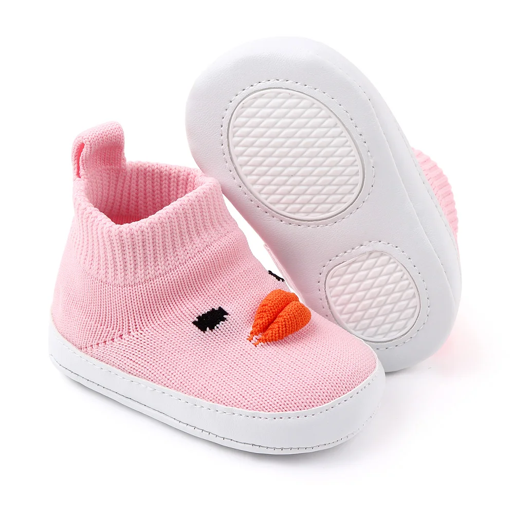 Baby Toddler First Walking Sock Shoes for Girls Boys Soft Sole Non Slip Cotton Mesh Slip-on Sneakers