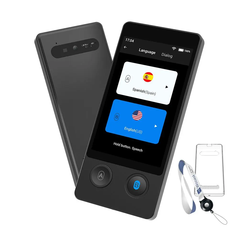 Wooask W12 言語翻訳機 ポータブル 双方向音声翻訳デバイス 144言語