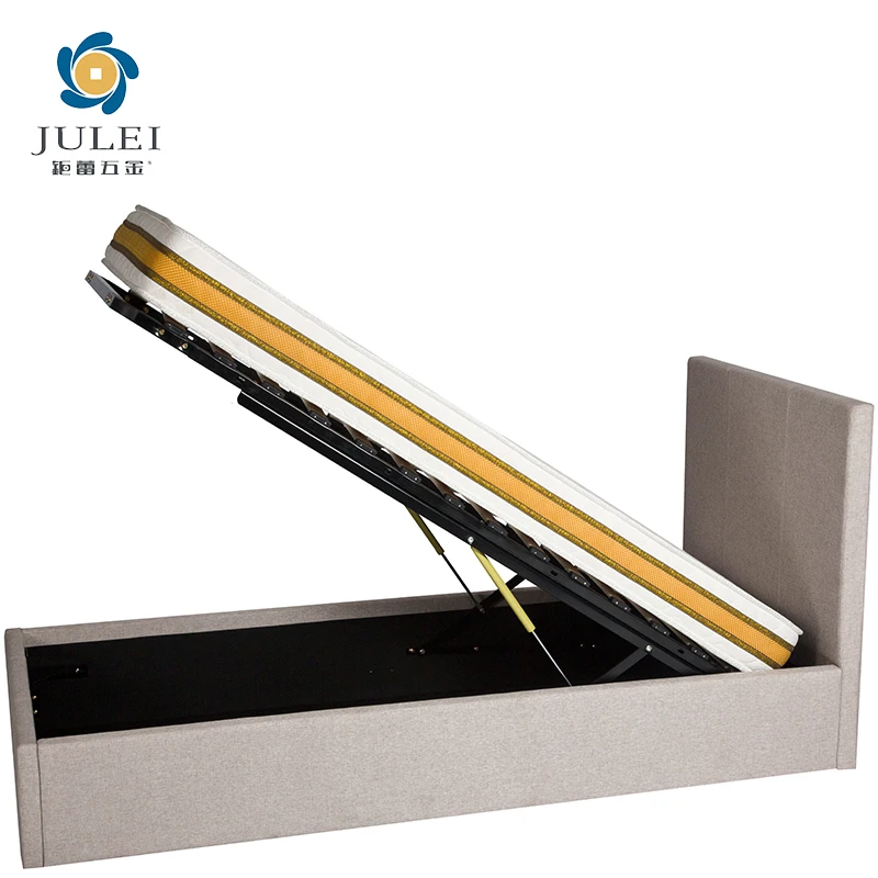 Simple Modern Style Kids Single King Size Double Hydraulic Lift up Kd Bed Frame With Storage Box