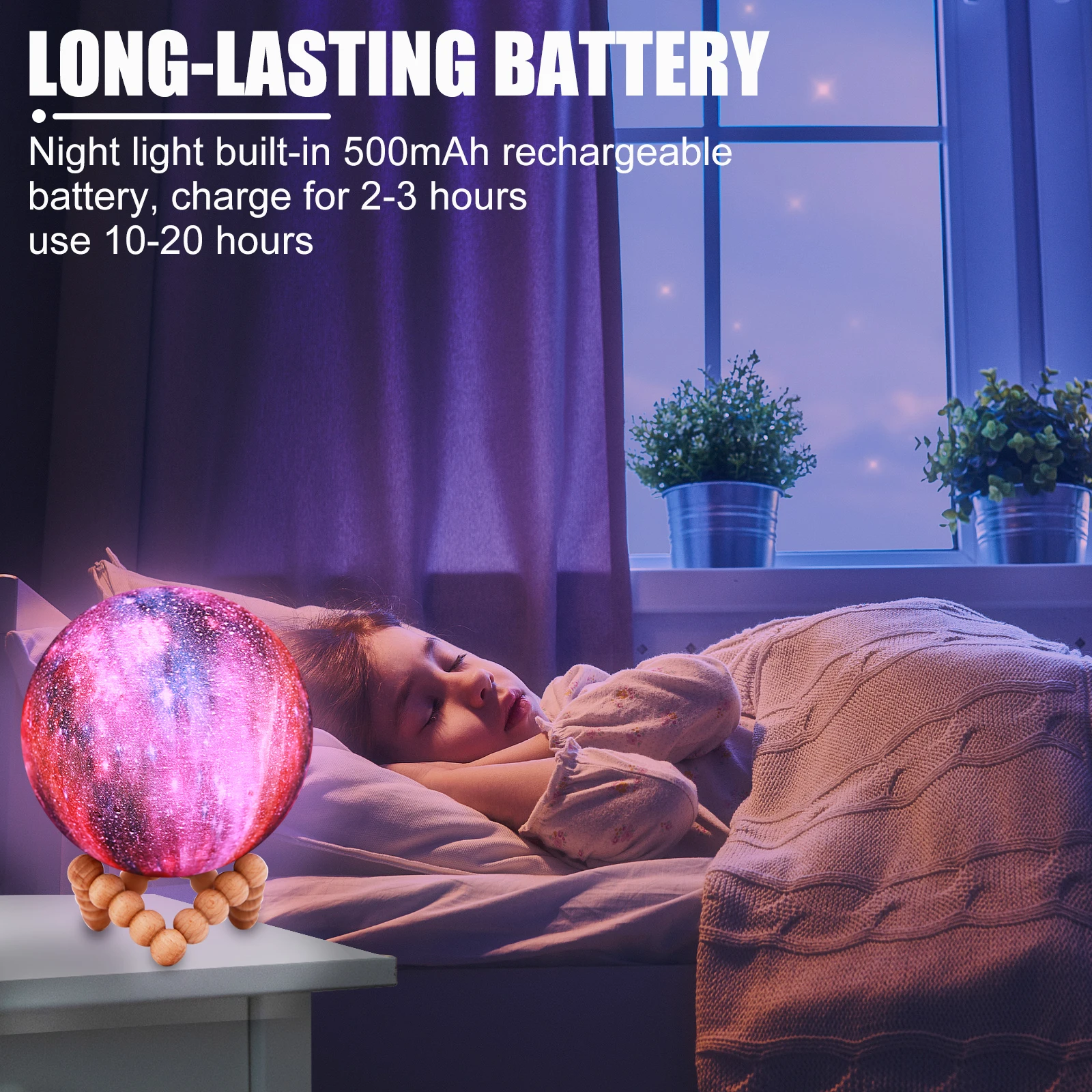 Лидер продаж Лавовая Лампа светодиодный светильник 8 см 3D печать Луна ночник для детей детские игрушки звездное небо