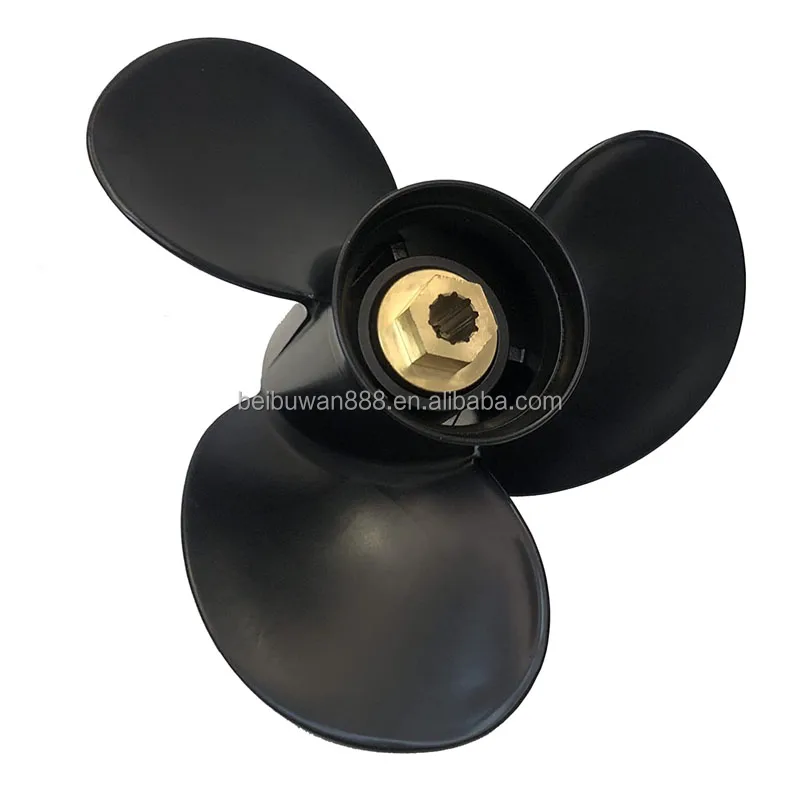 Marine Grade Outboard Propeller For Engines Black 3 Stainless Steel 316