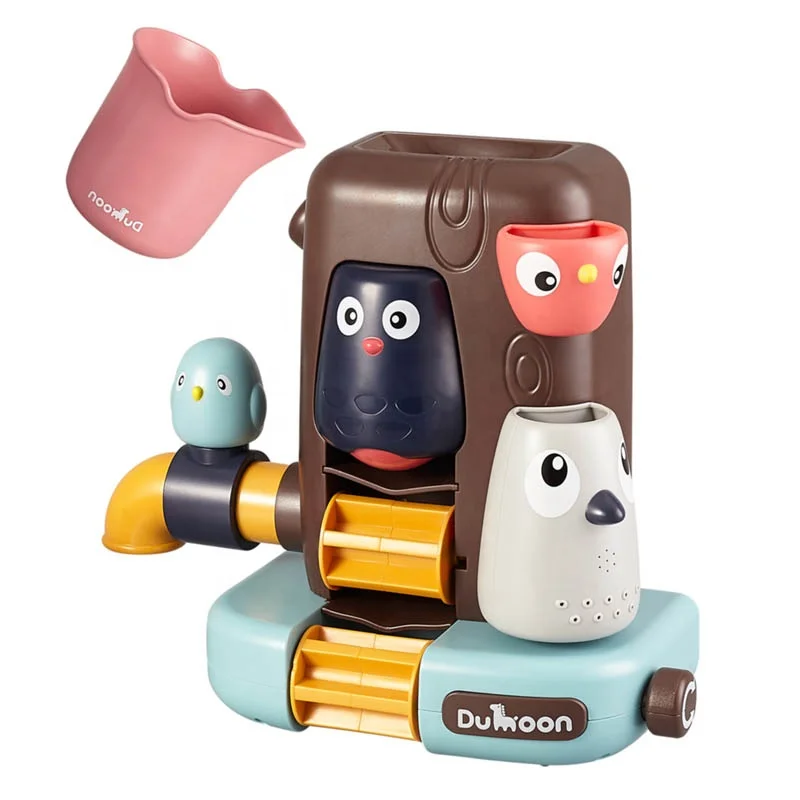 New Arrival Baby Bird Bathing Tree House Spray Water Toy Set Plastic ABS Material EN71 Certified