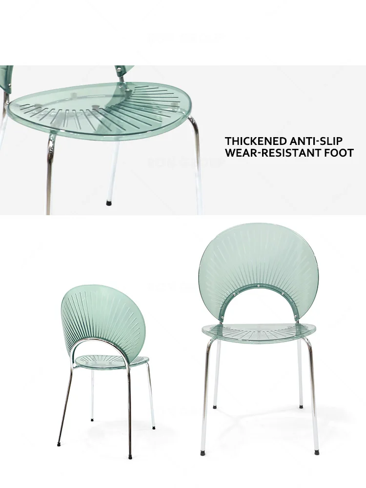Lightweight Waterproof White & Black Chair ABS Acrylic Stackable Home Furniture for Events Parties Hotels
