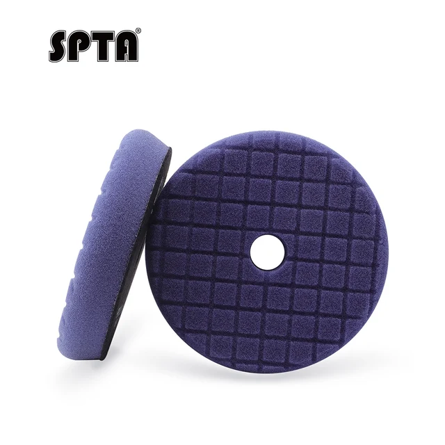 SPTA 3"/5"/6" Blue Medium Cut Polishing Pad Kit for Car Buffer Polisher Compounding Remove 1500#-2000# Sanding Marks