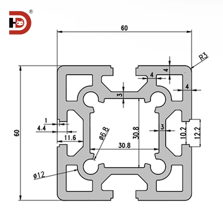 product 6060j industrial extruded aluminum profile 6060 heavy duty industrial aluminum alloy square tube production line-3