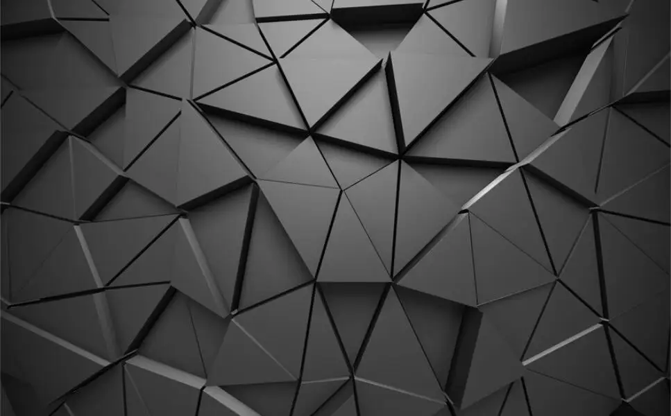 ZHIHAI 3D Geometric Abstract Grey Triangles Background Designer Wallpaper