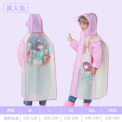 Wholesale EVA hot selling children's waterproof raincoat with backpack and reusable healthy portable cartoon printing