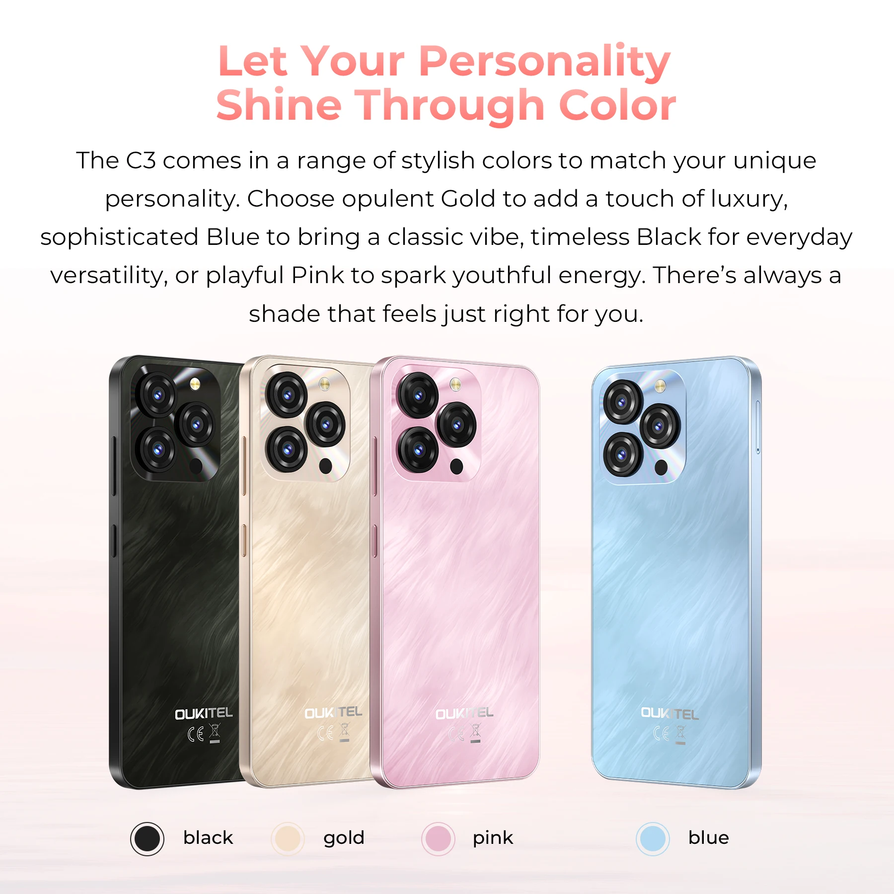 Oukitel C3 5g Smartphone Cell Phone 4+128gb 6.6inch 60Hz Screen