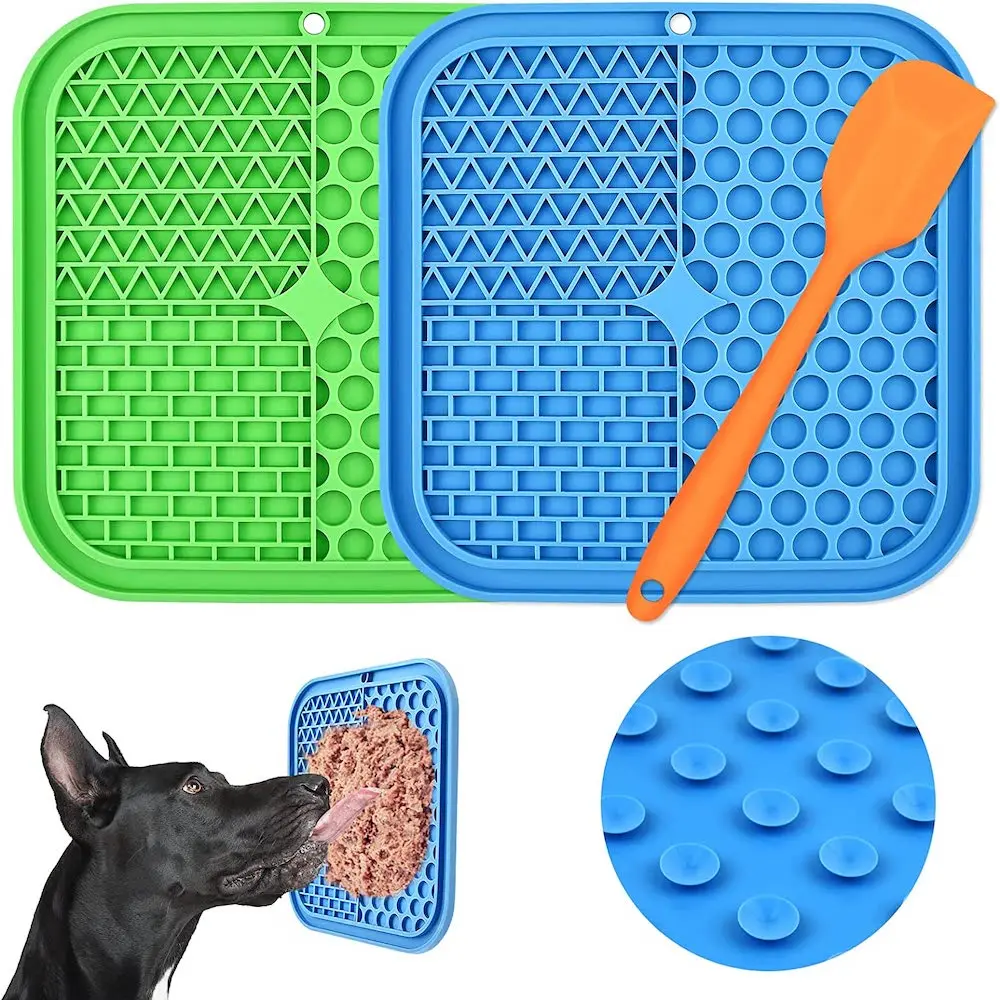 2023 New Pet Food Grade Silicone Bowl Feeder Lick Mat Pad With Suction