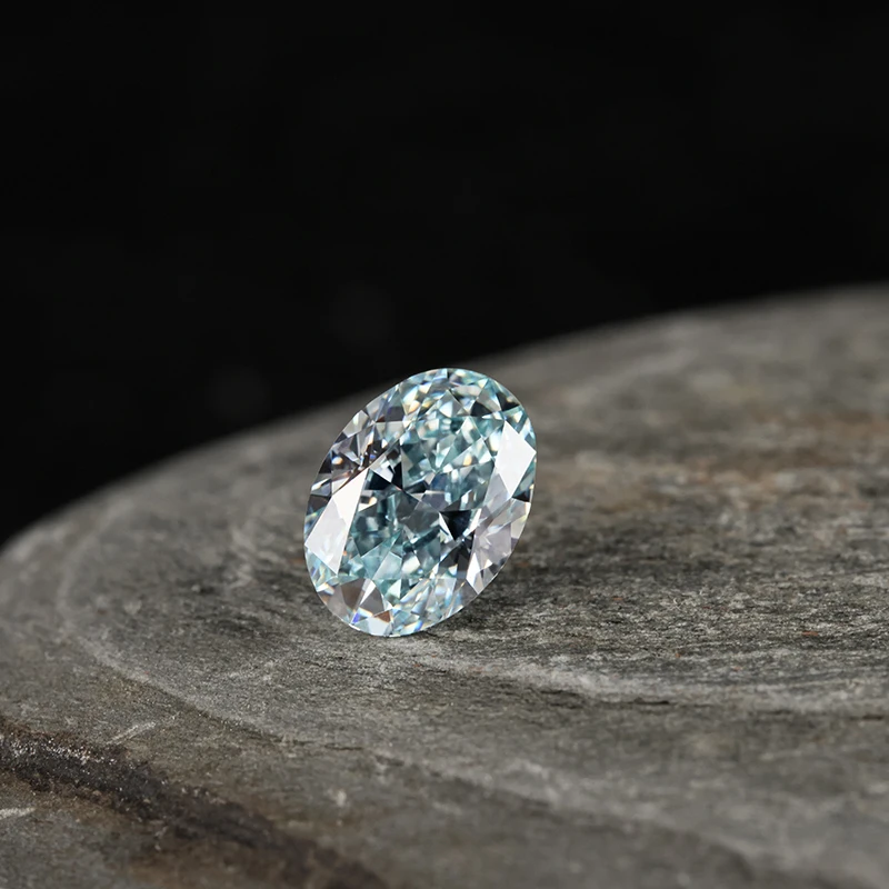 Oval Blue Diamond Carat Lab Grown Fancy Intense Blue