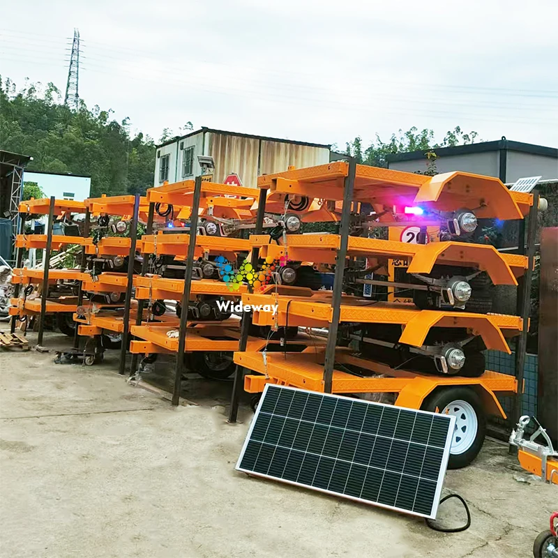 Mobile Information LED Solar Traffic Warning Variable Message Sign Trailer LED VMS Solar Traffic Display With Trailer