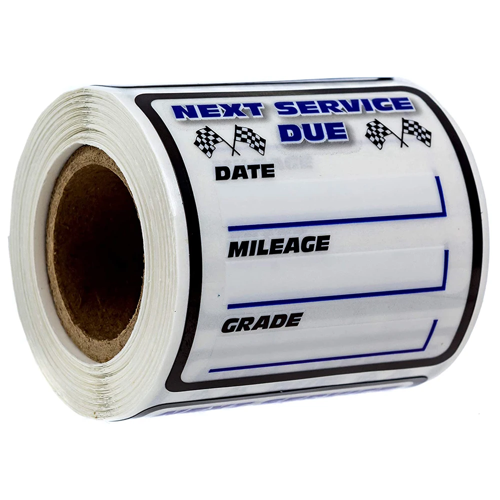 Custom Waterproof Vinyl Car Service Reminder Stickers Car Oil Change ...