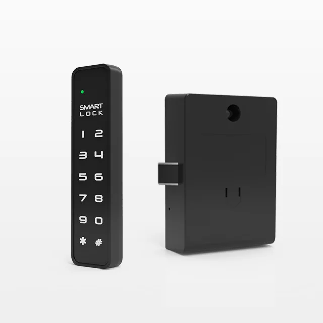 QIDOTS Touch Screen Digital Keypad Electronic Code Locker Cabinet Lock for Office Gym Fitness Club School Hospital with E Key