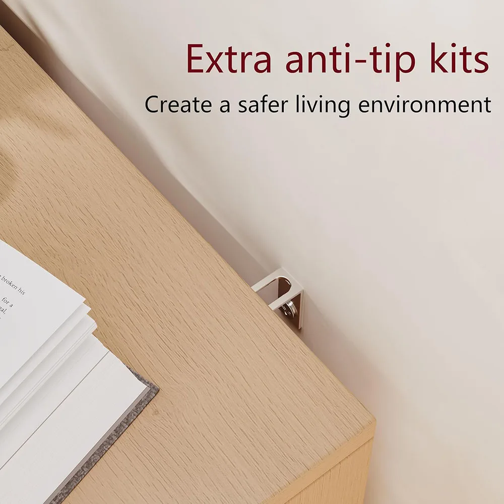 product 9 drawers modern dresser bedroom chest with metal handles wooden storage organizer rattan mdf panel living room hallway natural-7