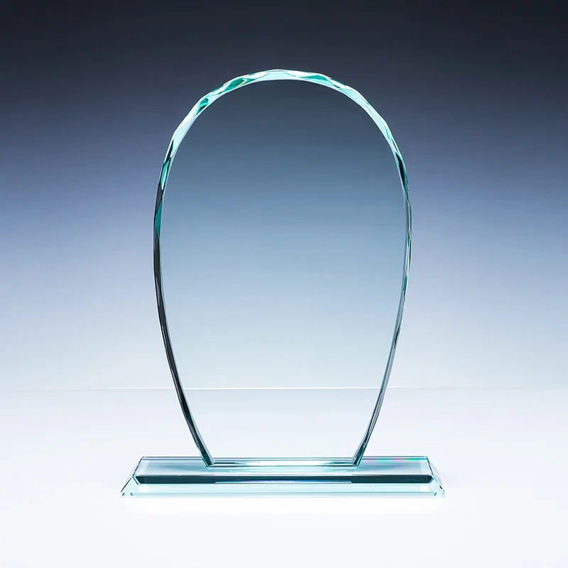 2023 Commercial decoration custom blank crystal trophy Glass trophy