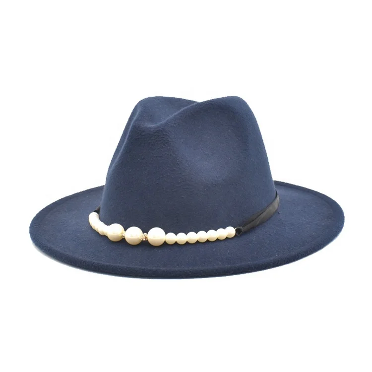 Casual Leather Pearl Ribbon Panama 