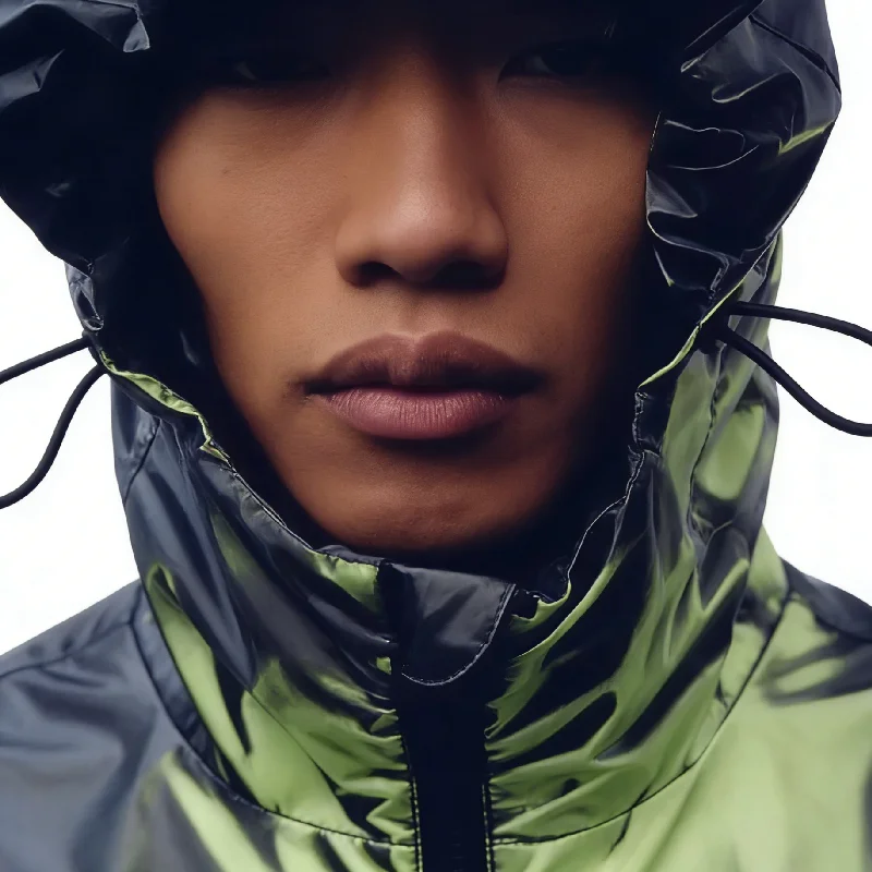 Men Custom Hooded Thermochromatic Nylon Soft Shell Heat Reactive Color Changing Hiking Waterproof Windbreaker Jacket gallery 2