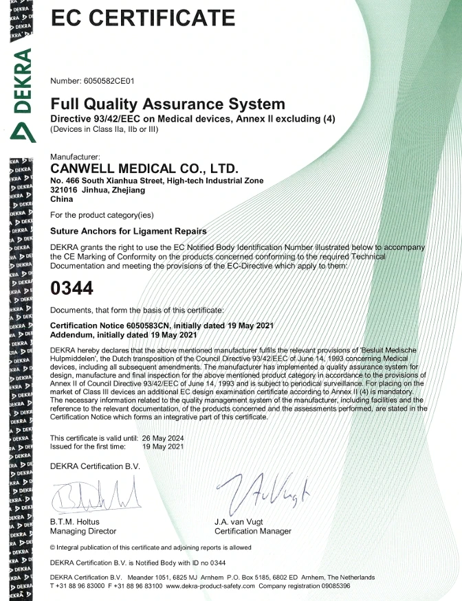CE certification 93/42/EEC for medical instruments class II