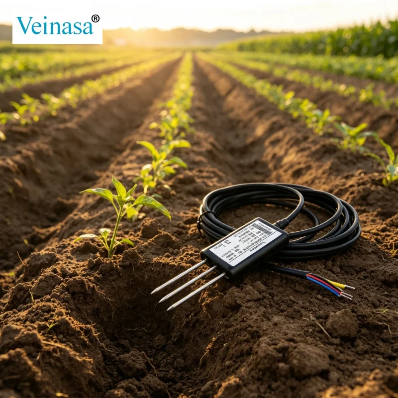 Veinasa-TWSD Digital Soil Humidity Temperature EC Sensor for Arduino FDR with 20ma Output Max and 24v Voltage Max
