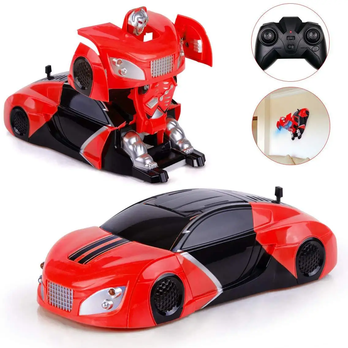 wall climbing transformable robot car