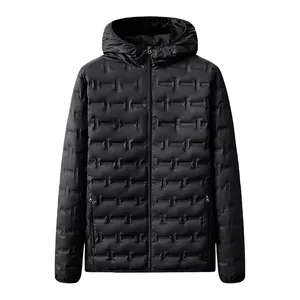 Wholesale Winter Warm Ultra-Thin Foldable Down Jacket, Plump Men's Down Jacket for Outdoor Use, Lightweight with Hood