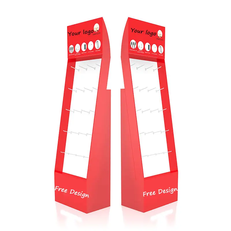 Custom Cellphone Smartphone Mobile Accessory Cardboard Stand  Retail Shop Store Cell Phone Case Display Rack