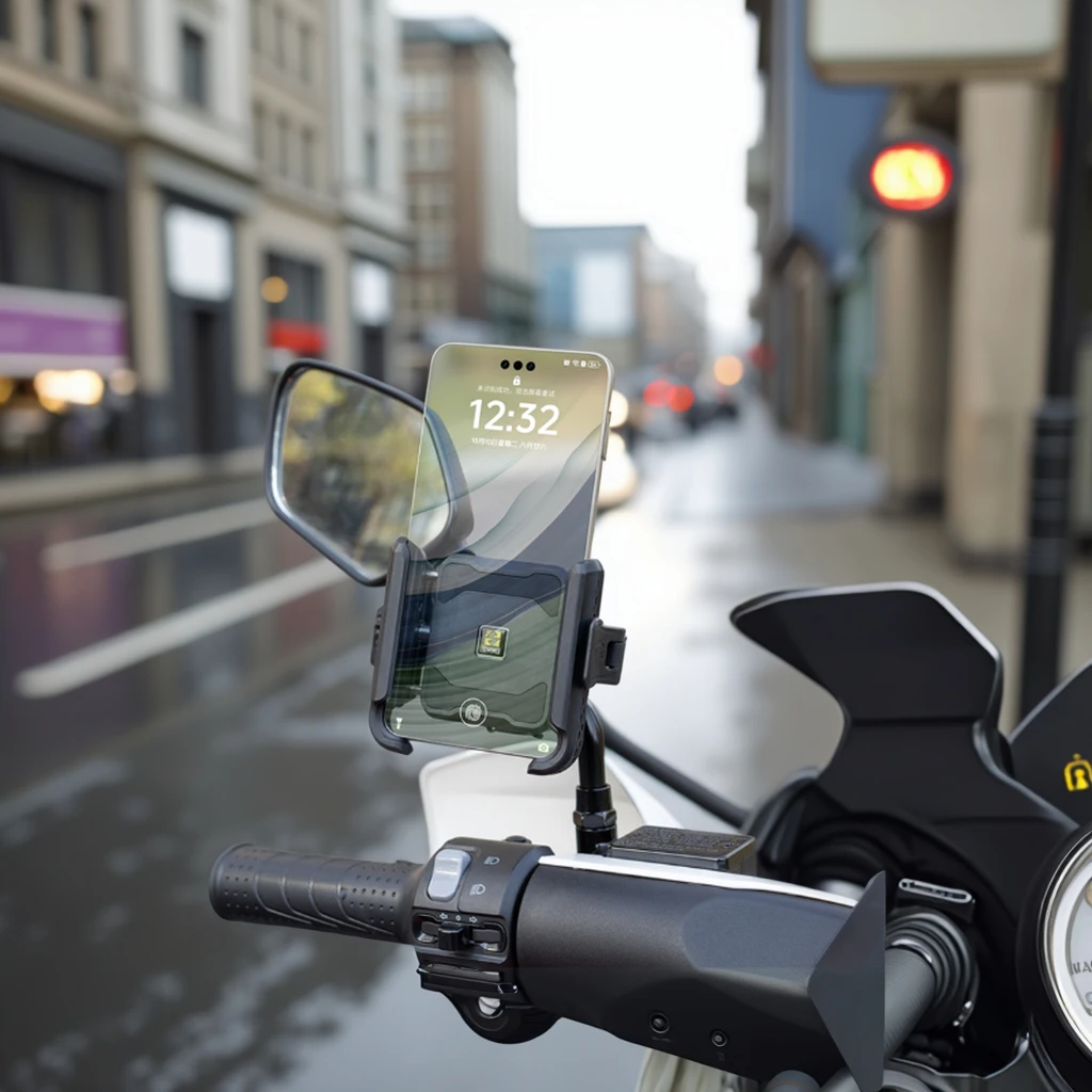 SMNU naujas tarptautinis lankstus elektromobilių, dviračių, kalnų dviračių ir motociklų telefono laikiklis su lipniu tvirtinimu iš nilono