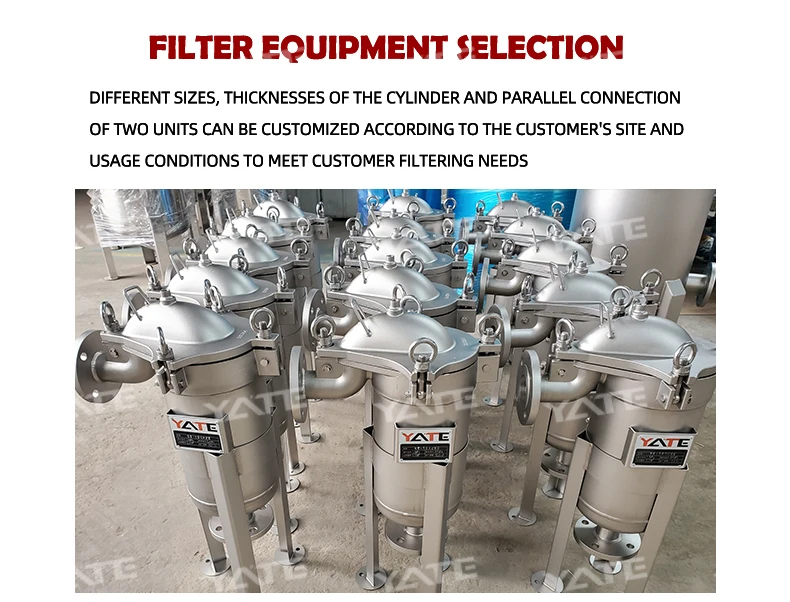 Stainless Steel 304/316 Bag Filter Housing with 0.1 Micron Precision 500L/Hour Flow Rate and 0.6Mpa Working Pressure