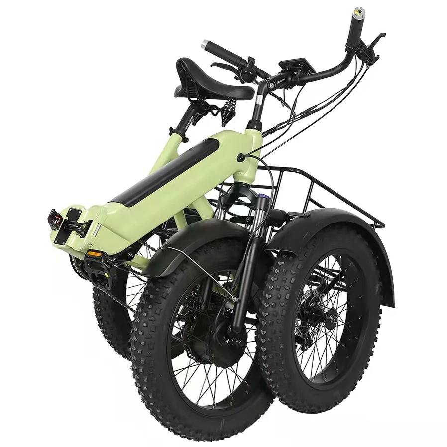 Joyebikes Electric Tricycles Bicycle 20 Inch Fat Tire Electric Trike  Wheel Electric Bike Electric Snow Tricycle 48v 500w