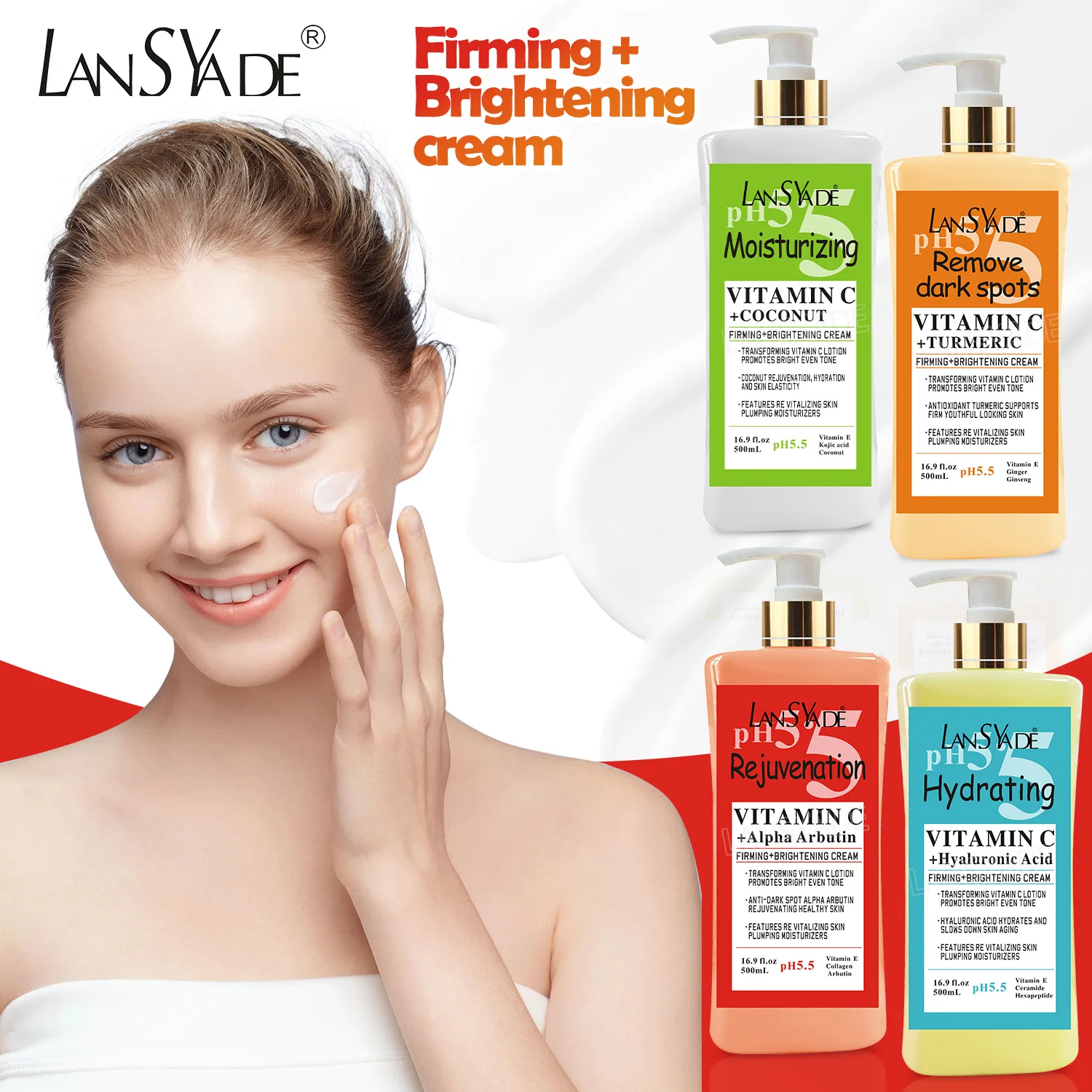 Anti-Aging Vitamin C Glutathione Whitening Lotion Moisturizing and Firming  Body Lotion Deep Nourish Skincare Brightening Cream