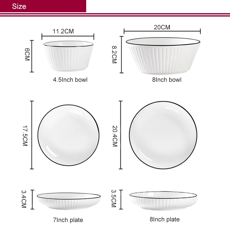 Nordic Ceramic Tableware Western Dinner Plate Strengthened Porcelain ...