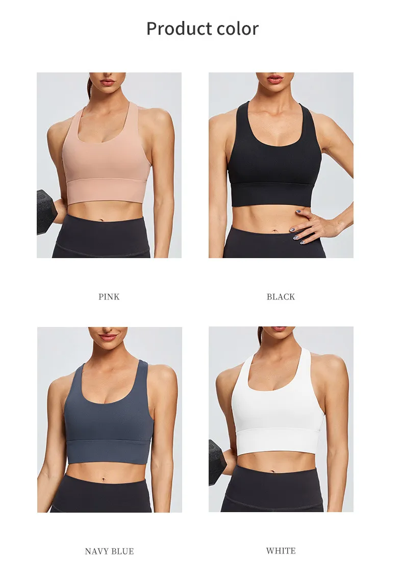 High Quality Designer Custom Nylon Spandex Fitness Yoga Wear gym clothes Workout Adjustable Strap Sports Bra For Women