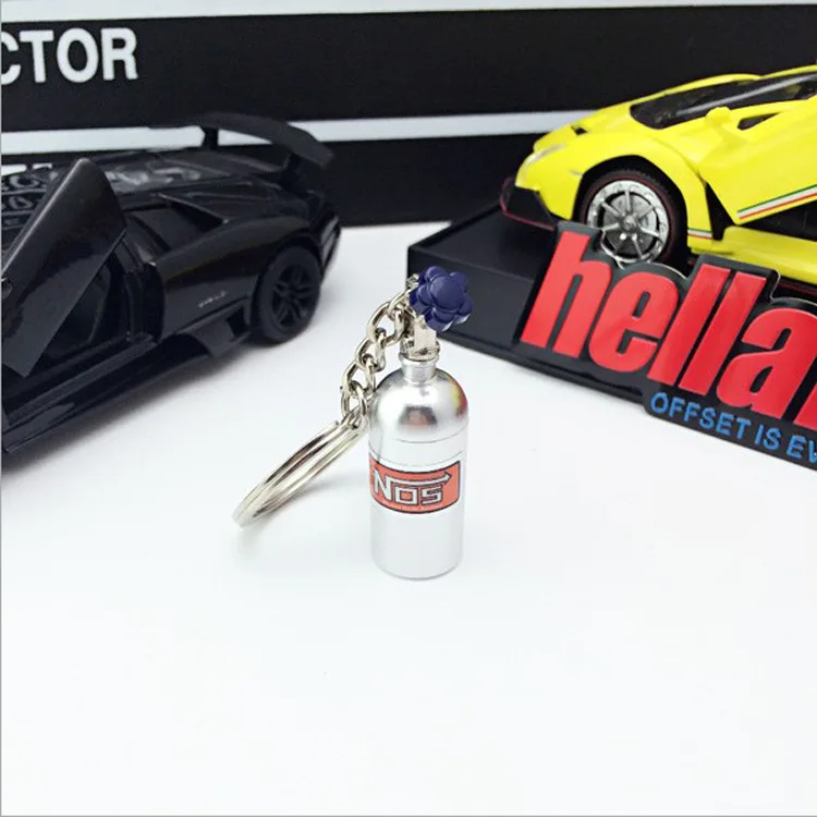 Turbo NOS Nitrous Oxide Bottle 2024 Key Chain Keychain Key Ring Stash Pill Box Storage Key Chain Auto Car Interior Accessories
