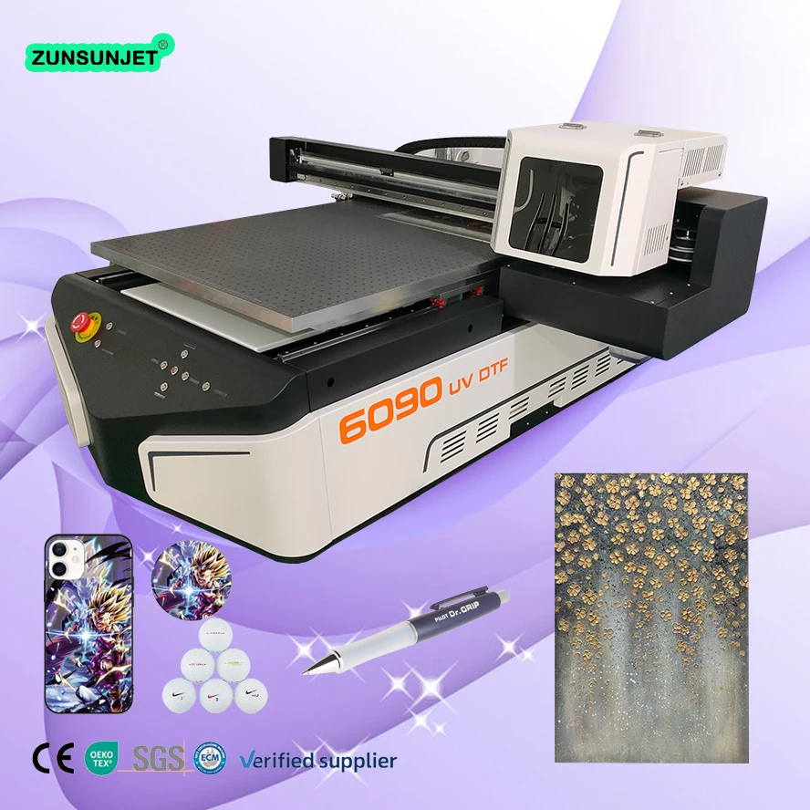 Uv Flat Board Printer Pvc Card Flat Bed Anf Roll 6090 A0 Uv Flatbed Printer