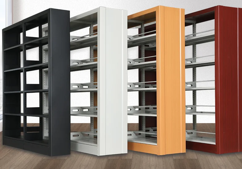 Customized Six-layer Bookshelf Library Popular Design Steel Bookrack