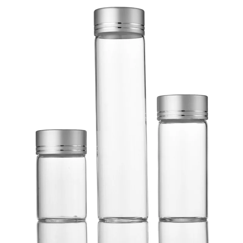 6 Empty Small Glass Storage Bottles Vials with Screw Cap 5ml(22X30mm) Mini  Jars