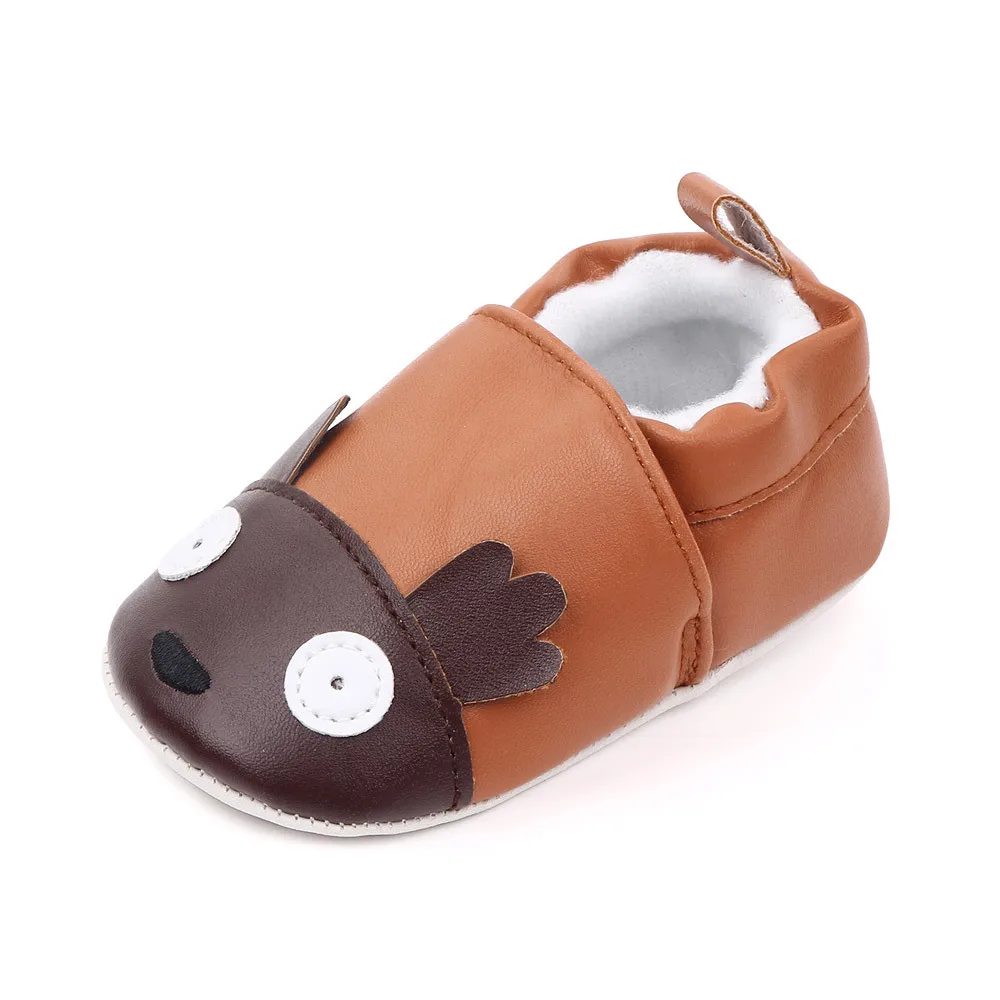 Spring and Autumn Cute Cartoon Animals  Shaped Shoes Soft Sole PU Baby Toddler Shoes