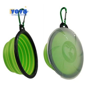 Yoyo 2022 Hot Sale High Quality Eco-friendly Portable Travel Silicone Sublimation Pet Bowl Dog Cat Feeder Bowl