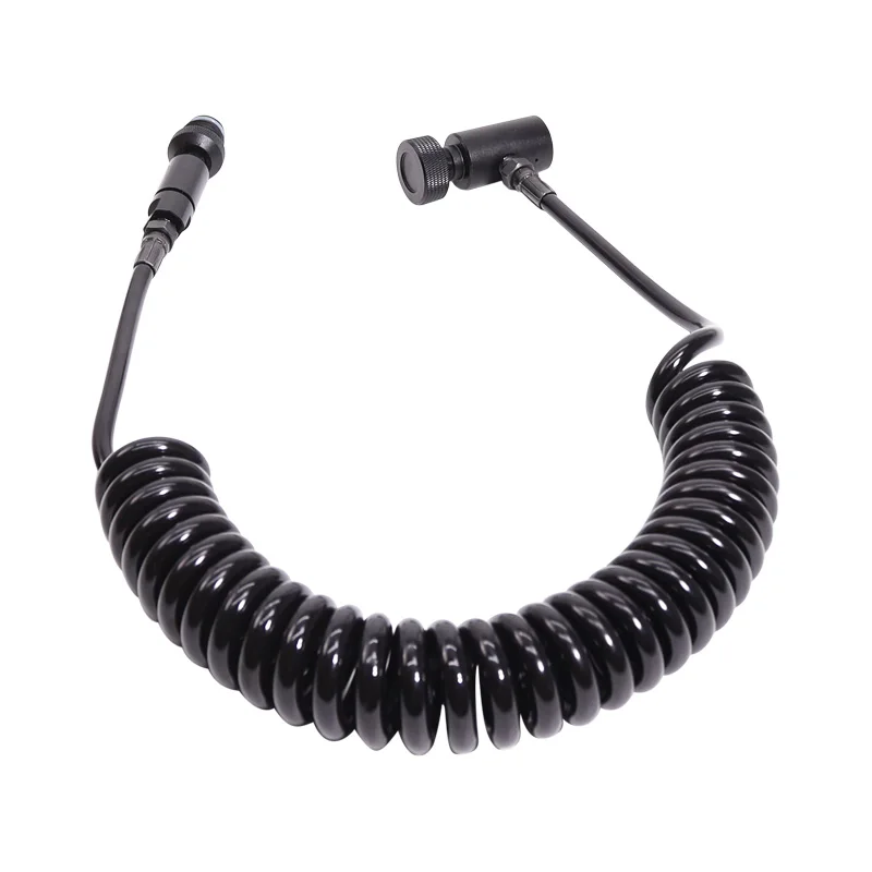 Paintball Marker Tank Remote Coil Hose Thick Line 2.5M with quick disconnect 