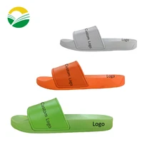 CY PVC plain custom logo mens slippers, outdoor street wear sleepers slides for men, OEM logo unisex sandals slipper shoes