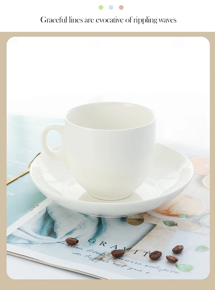 Hot Sale Bulk Personalized White Porcelain Tea Cup And Saucer Set Buy
