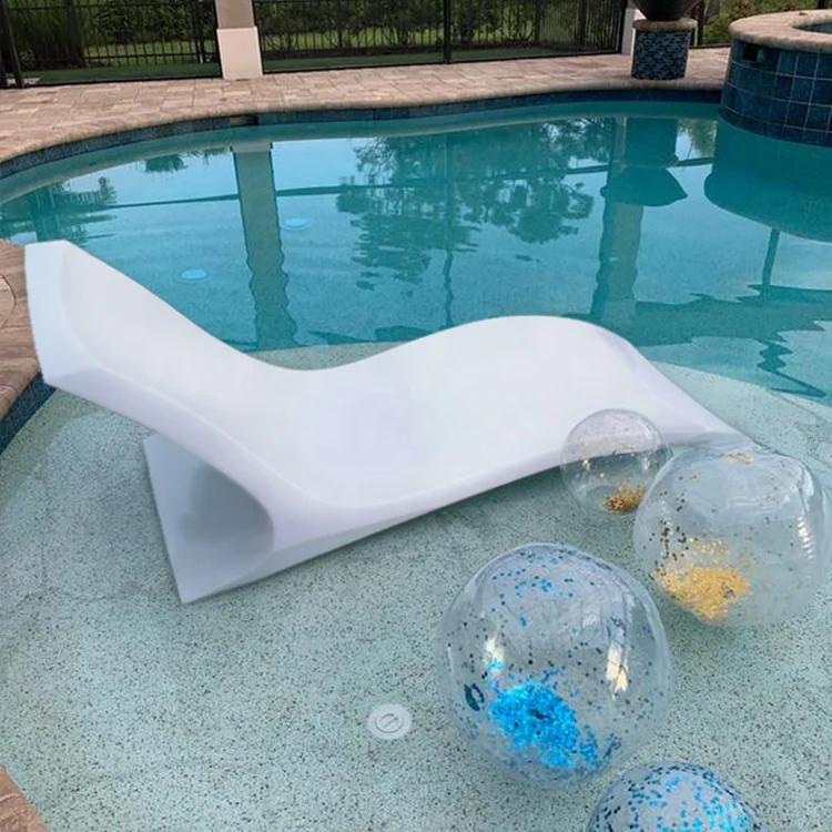 Plastic in-Pool Loungers Durable, Uv-Resistant Rest Chairs