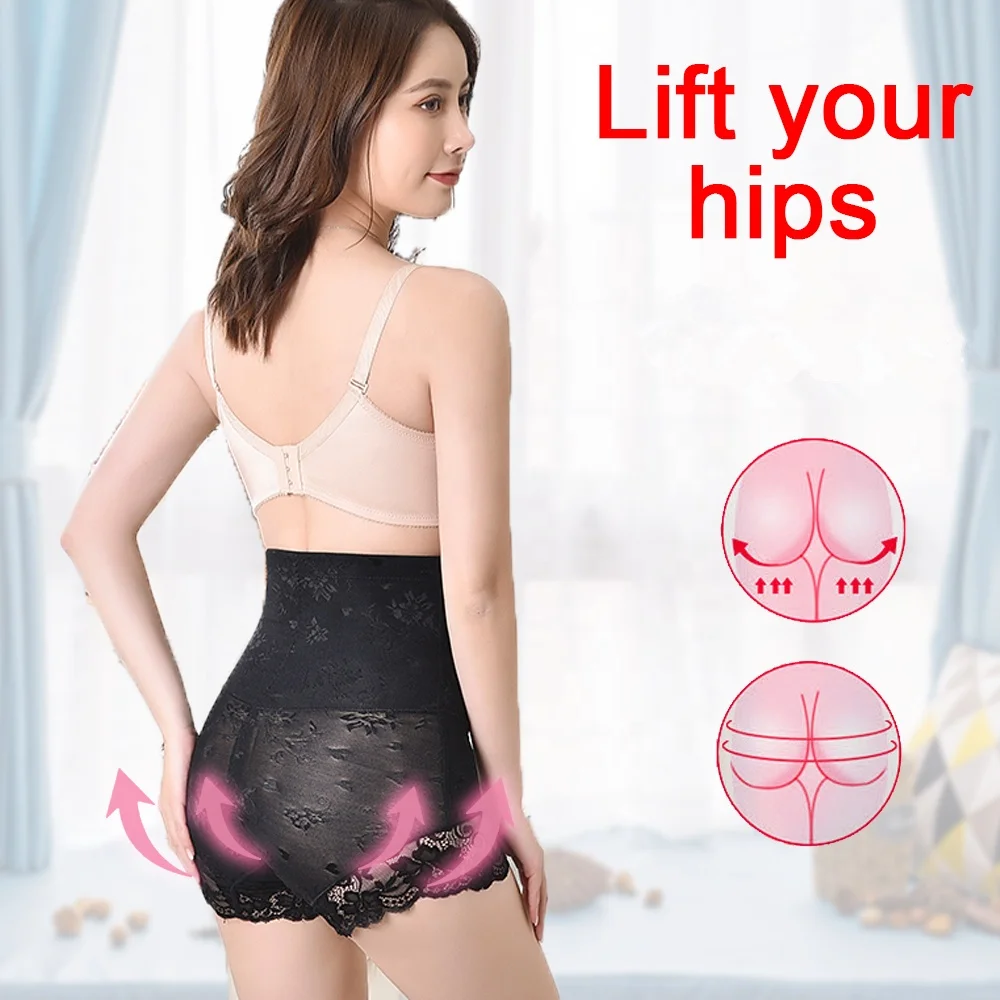 Sexy Lace Shapers Body Shaper with Zipper Double Control Panties Women Shapewear  Sexy Lace Waist Trainer