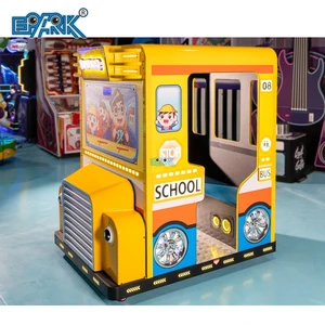 Kids Super School Bus Themed Swing Machine Coin Operated Arcade Game at Amusement Parks Durable Fiberglass 1 Year Warranty