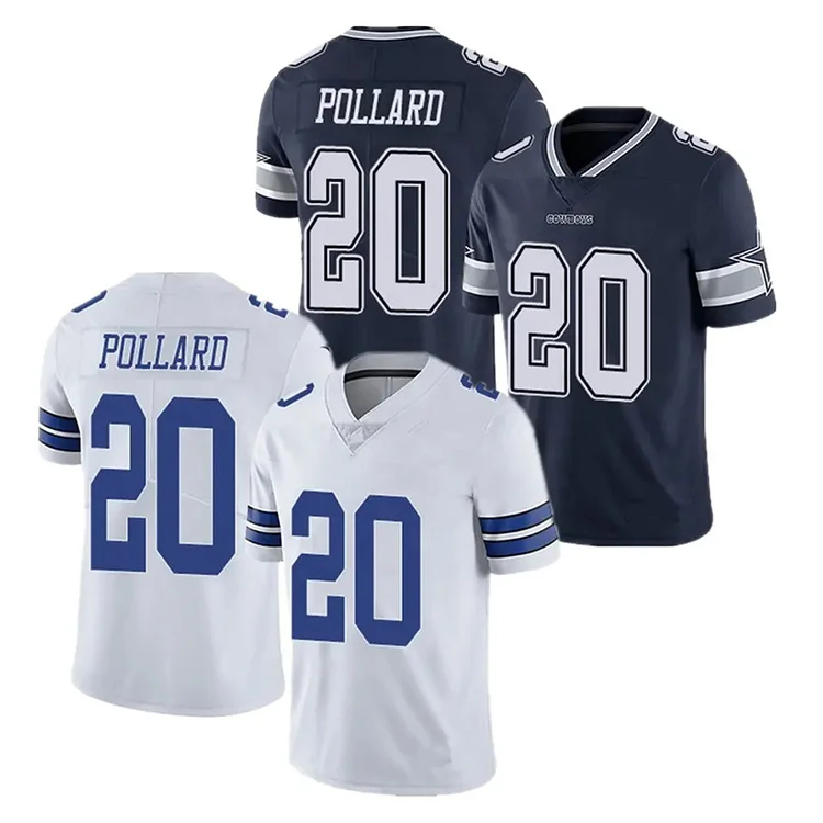 Dallas Football Navy Tony Pollard #20 T-shirt , Jersey Tee