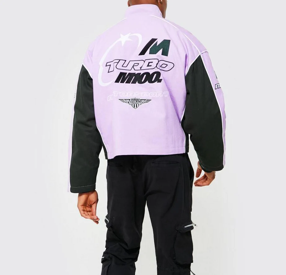 Autumn & Winter Top Design Woolen Embroidery Custom Motorcycle Style Jacket Sleeve Varsity Jacket for Unisex gallery 2